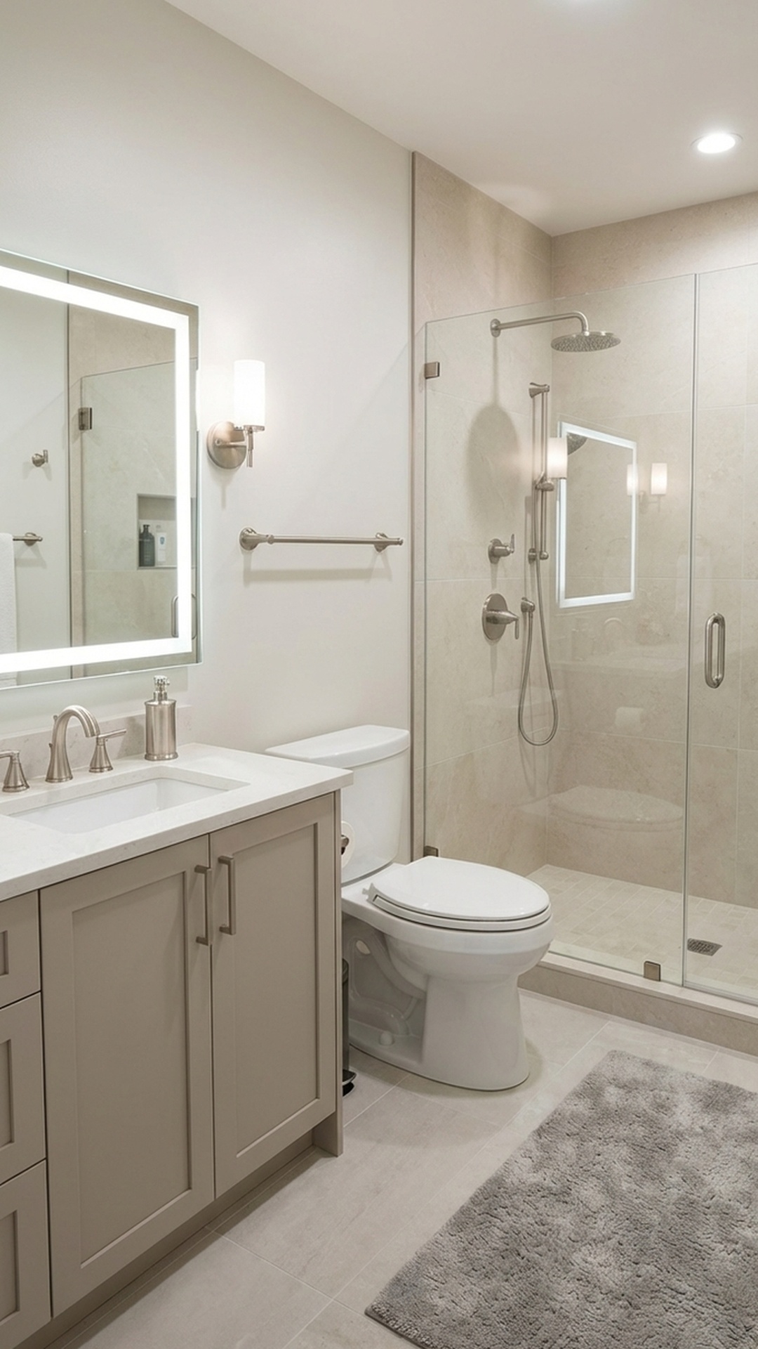 Finished Palm Beach bathroom renovation project by Meltini Remodeling