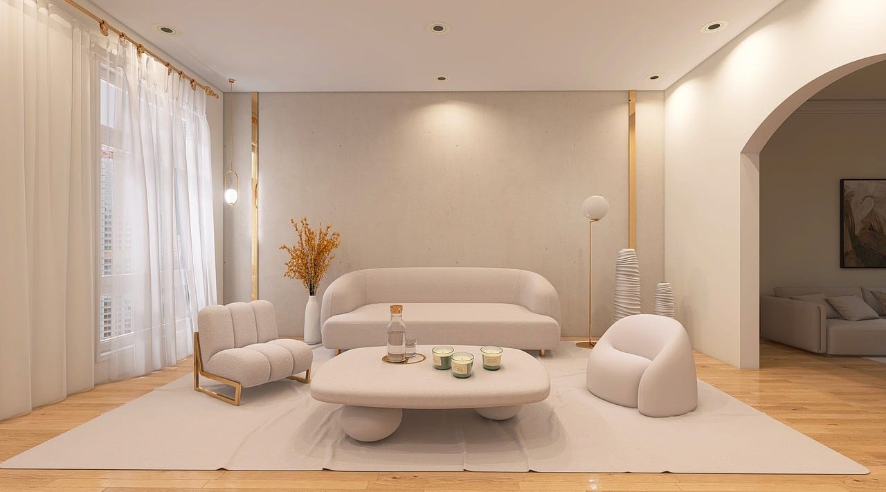 Open concept living area remodel with connected common spaces