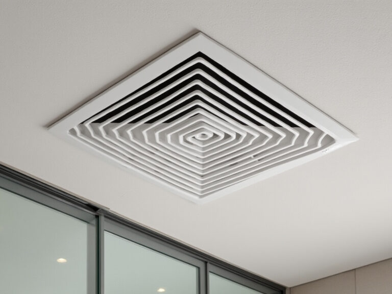 Ceiling air vent with spiral pattern design