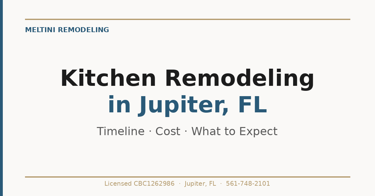 Kitchen Remodeling in Jupiter FL – Timeline, Cost & What to Expect